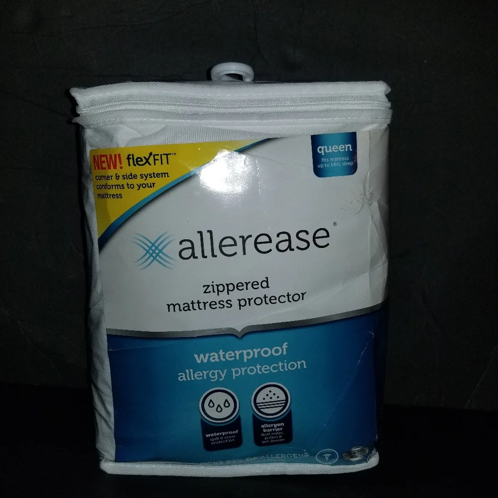 New Allerease Zip Mattress Protector Waterproof Queen